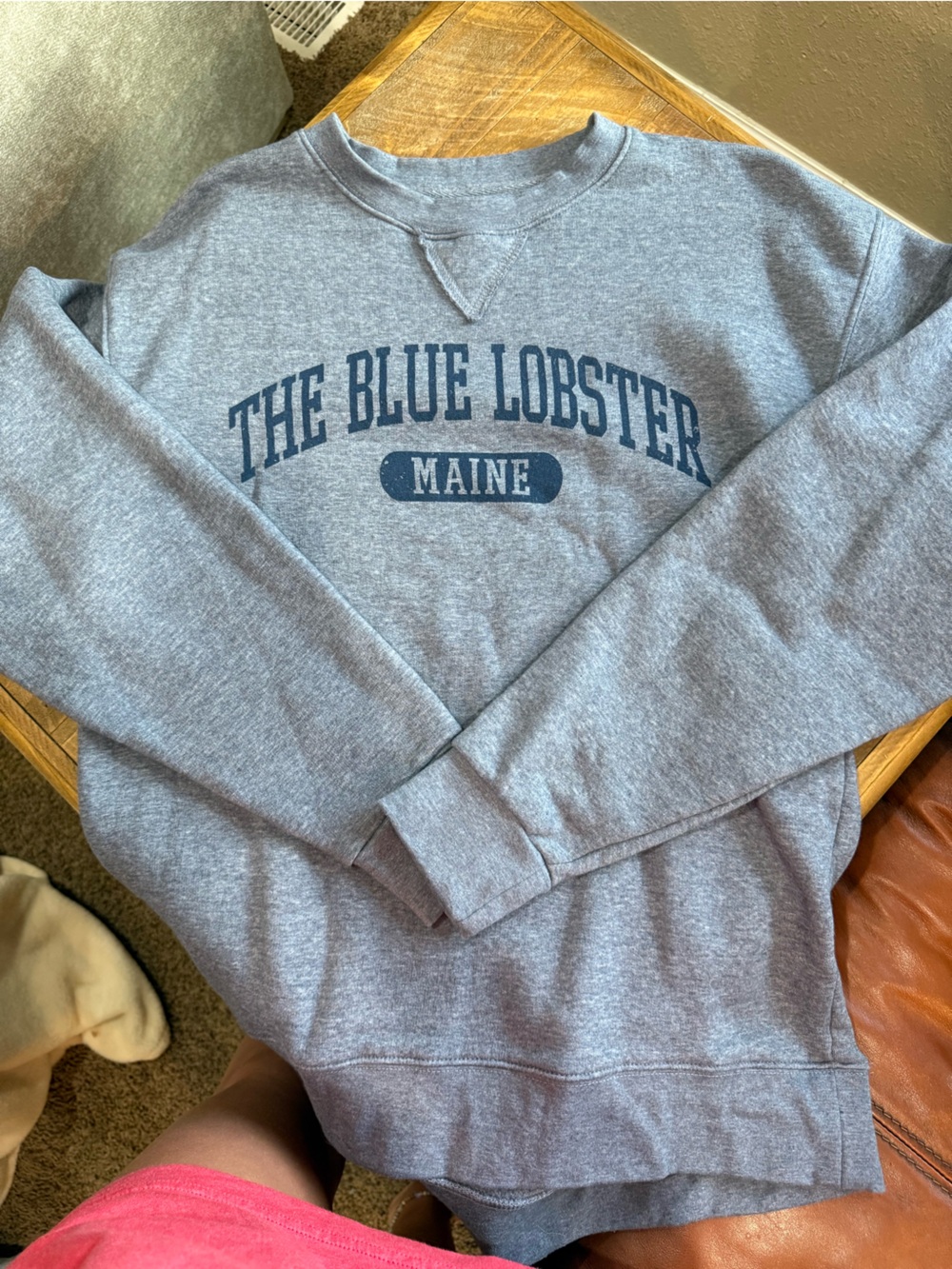 The Blue Lobster Maine Gray Crewneck Sweatshirt